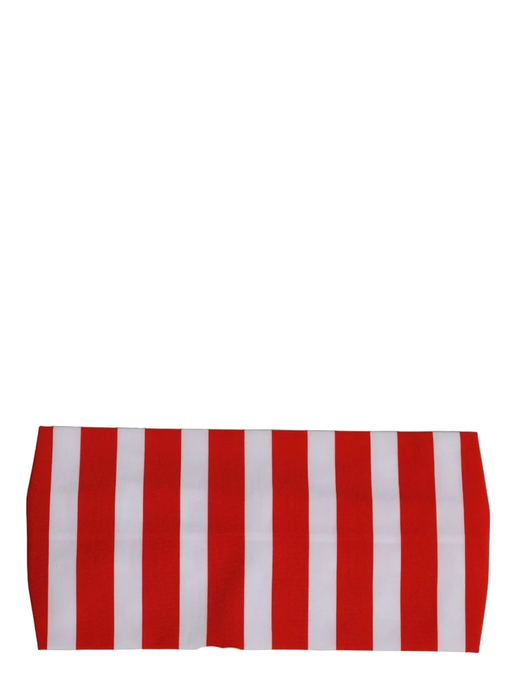 Red White Stripes Nylon Head Wrap One Size Headband alternative