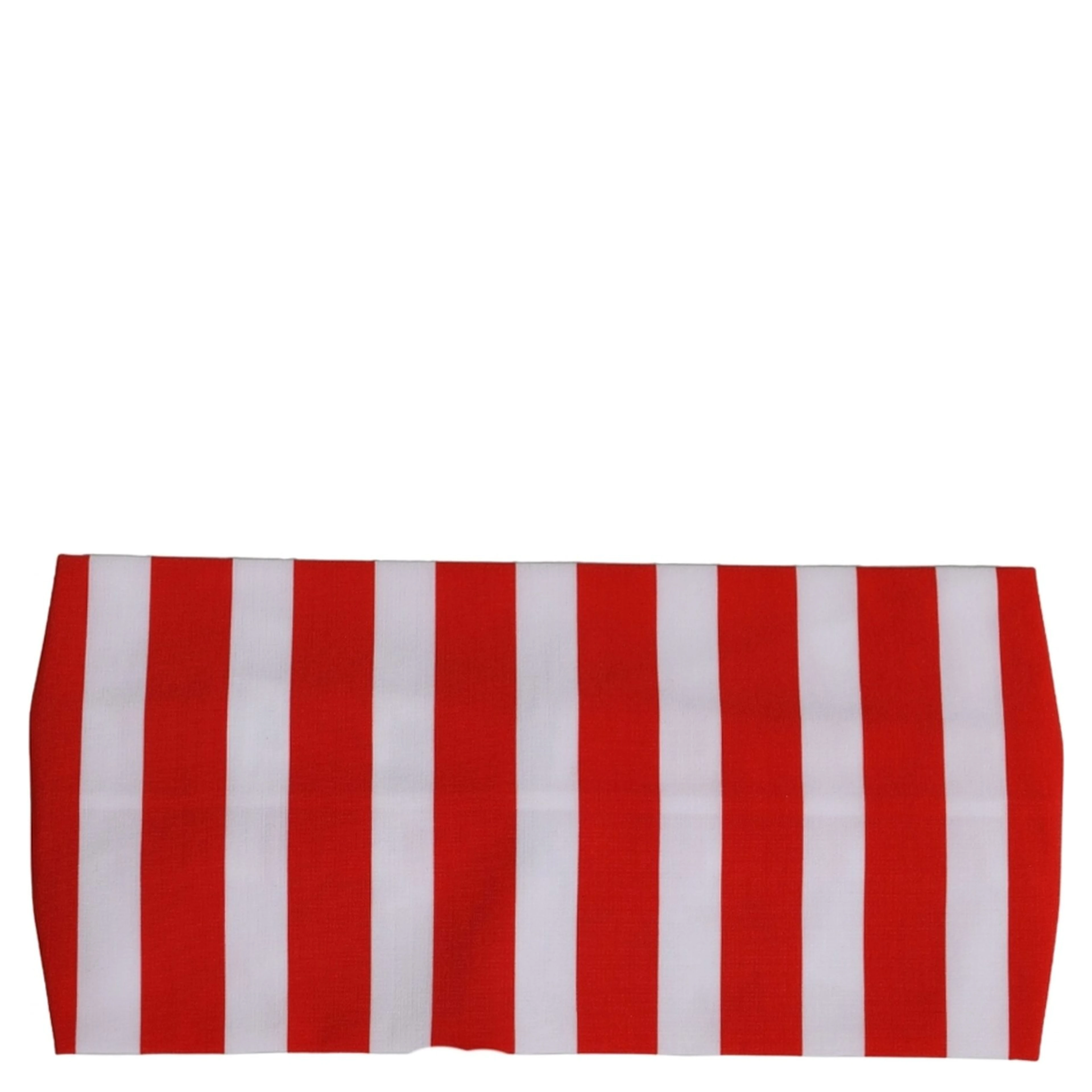 Red White Stripes Nylon Head Wrap One Size Headband