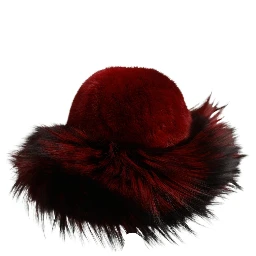 Red Fox Mink Fur Womens Bucket Capello Hat