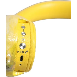 Yellow Vibrant Lemon Leather Headset Headphones