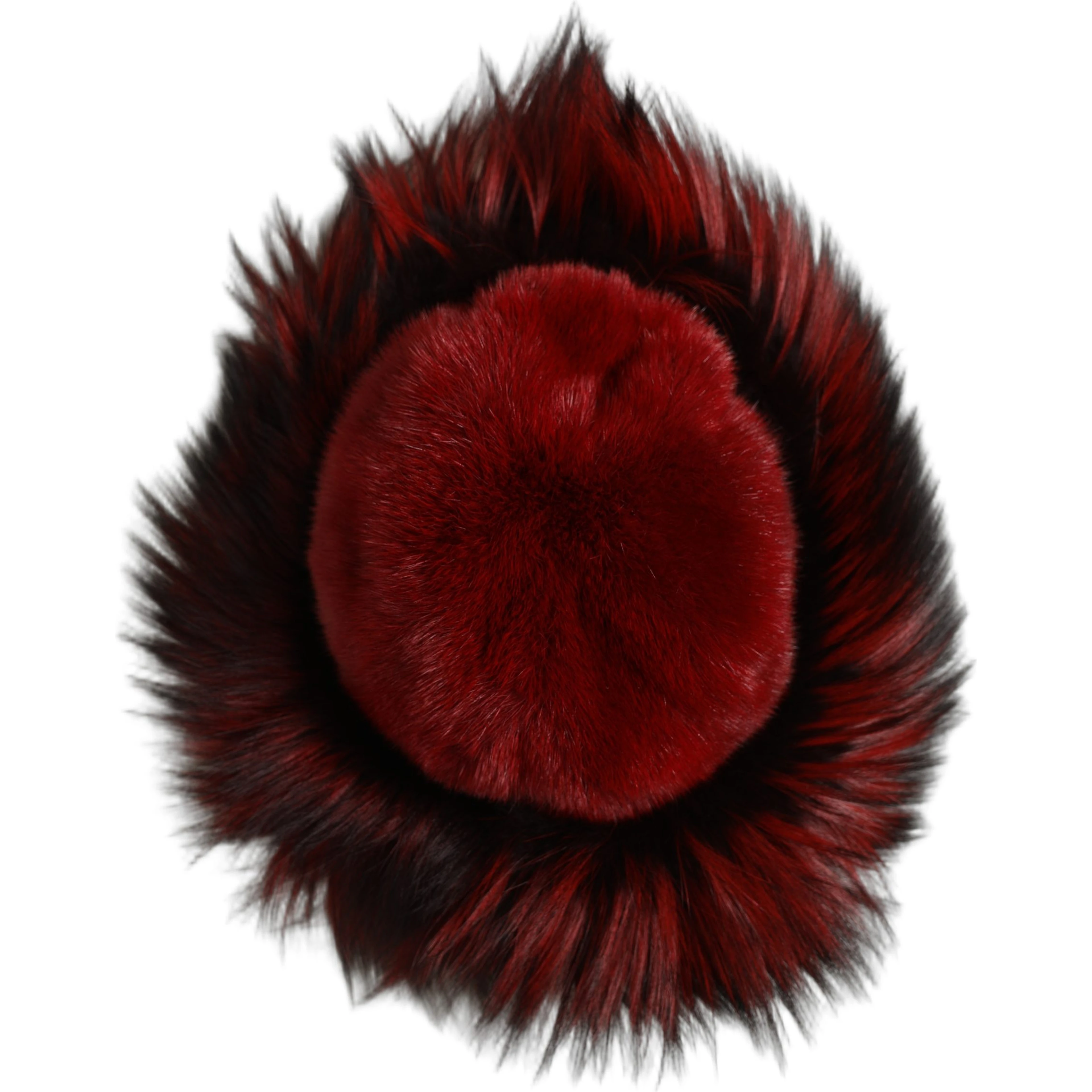 Red Fox Mink Fur Womens Bucket Capello Hat