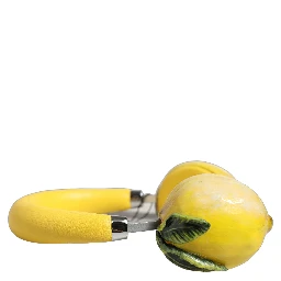 Yellow Vibrant Lemon Leather Headset Headphones