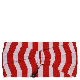 Red White Stripes Nylon Head Wrap One Size Headband