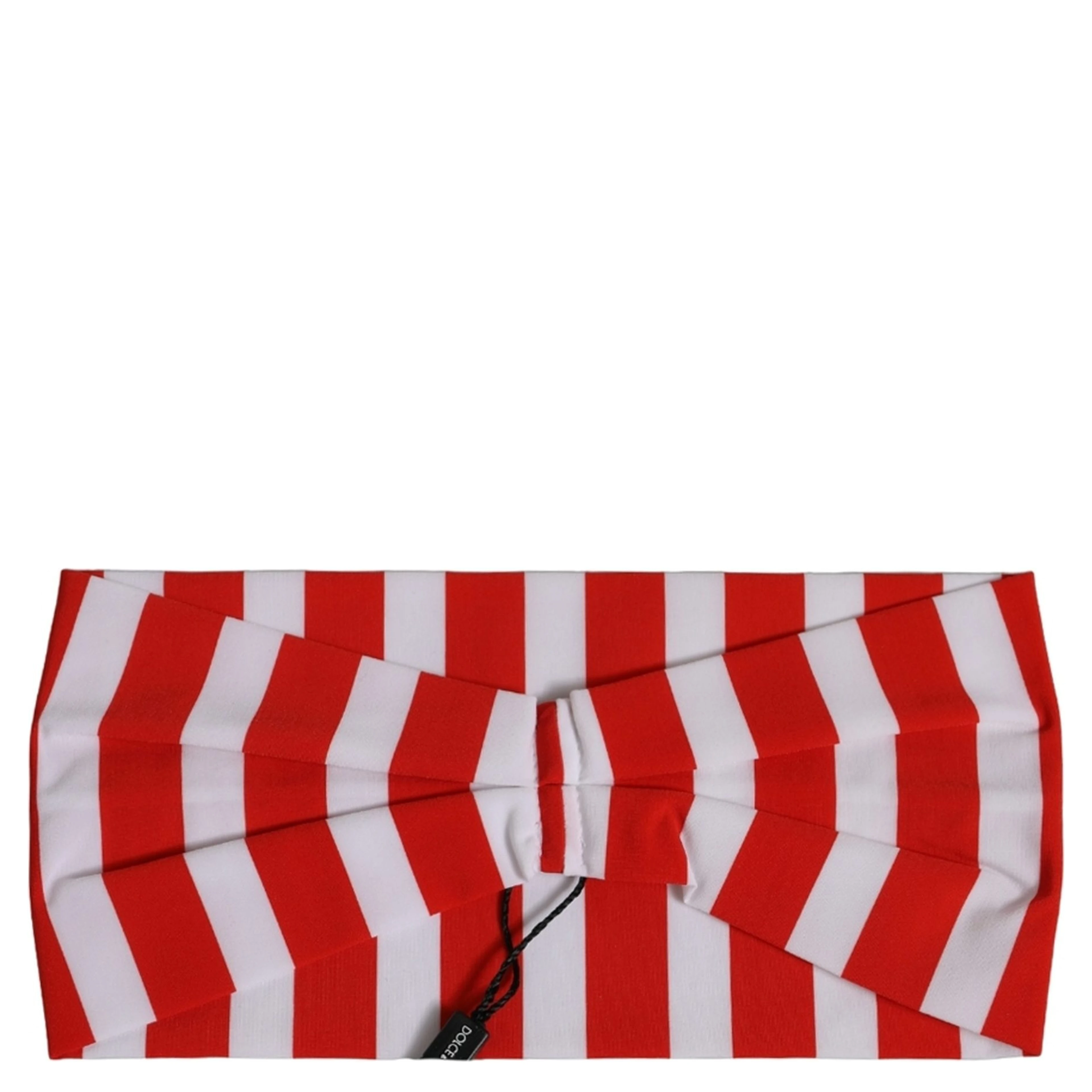 Red White Stripes Nylon Head Wrap One Size Headband