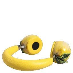 Yellow Vibrant Lemon Leather Headset Headphones