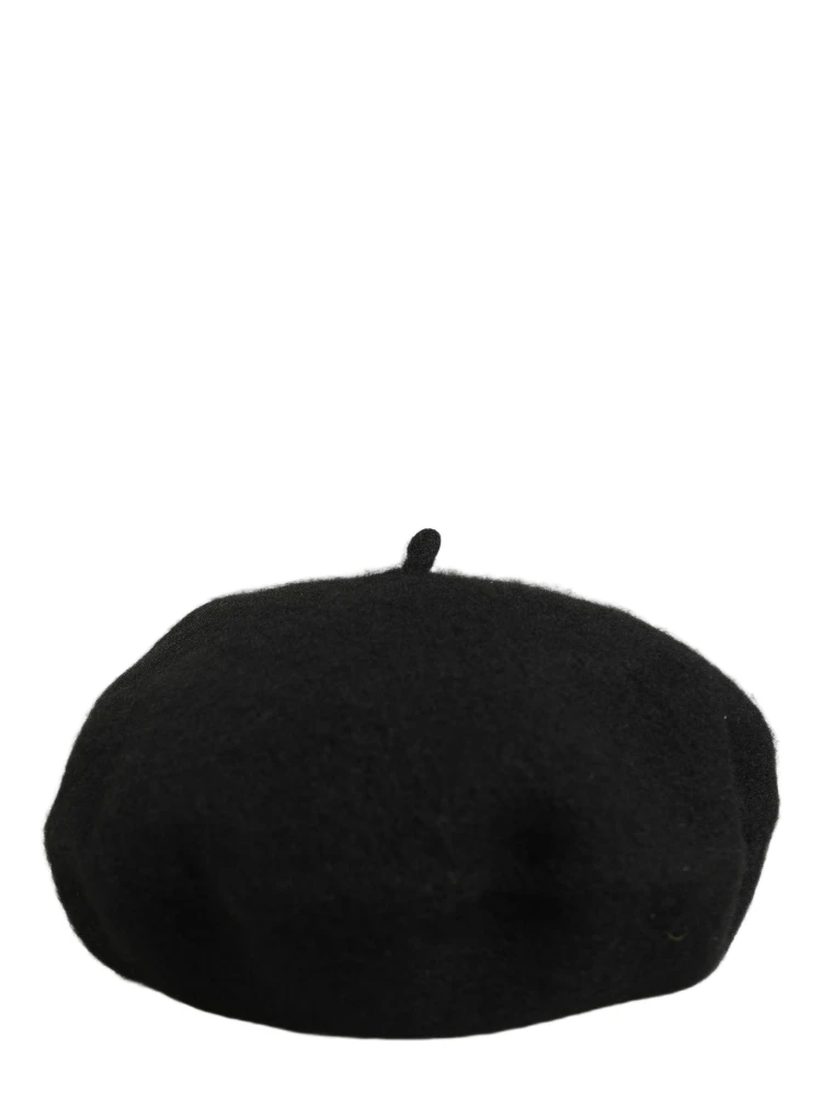 Black Wool French Style Beret Capello Hat alternative