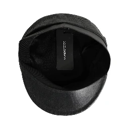 Black Cotton Gold DG Chain Baker Boy Capello Hat