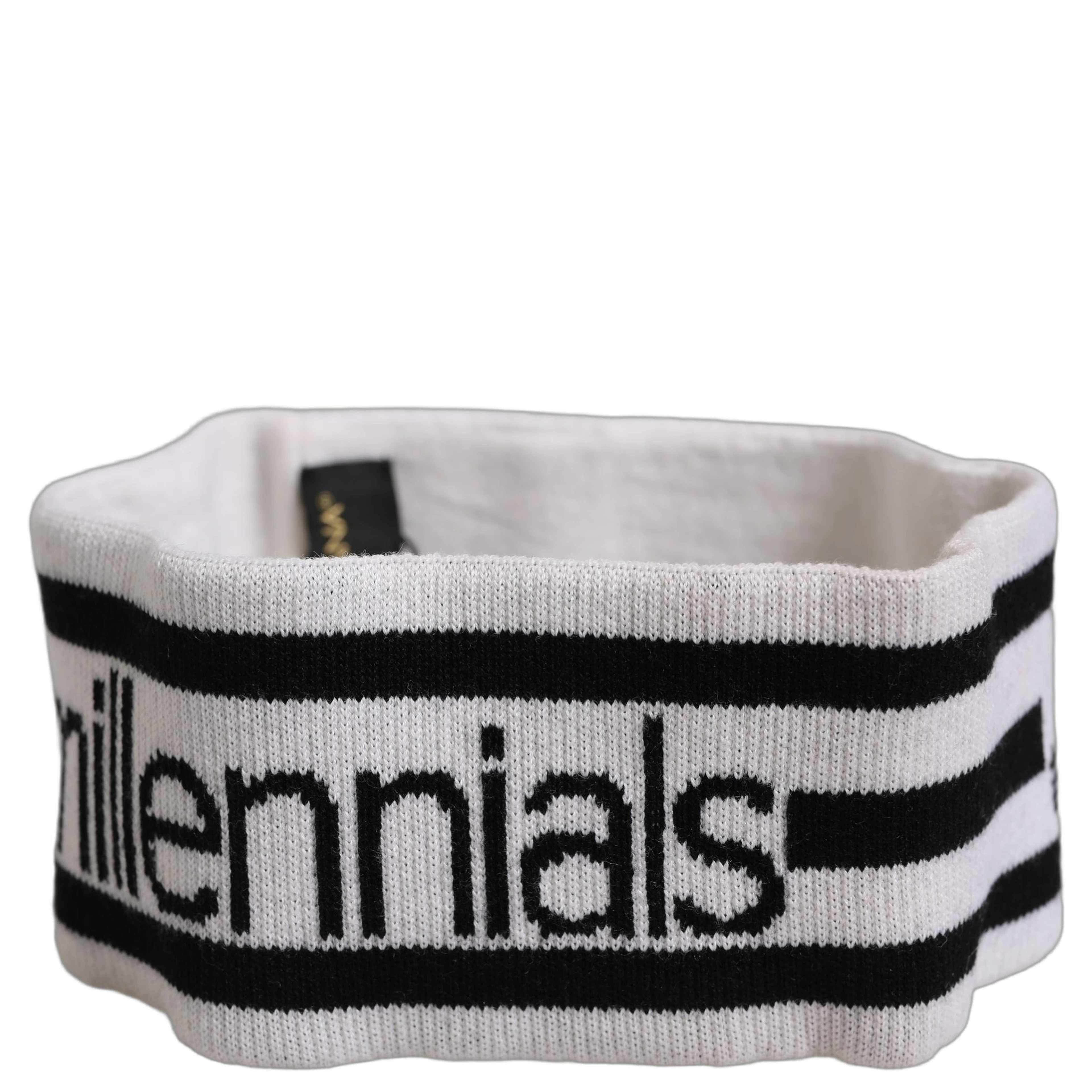 White Wool Knit #DGmillennials Head Band One Size Hat
