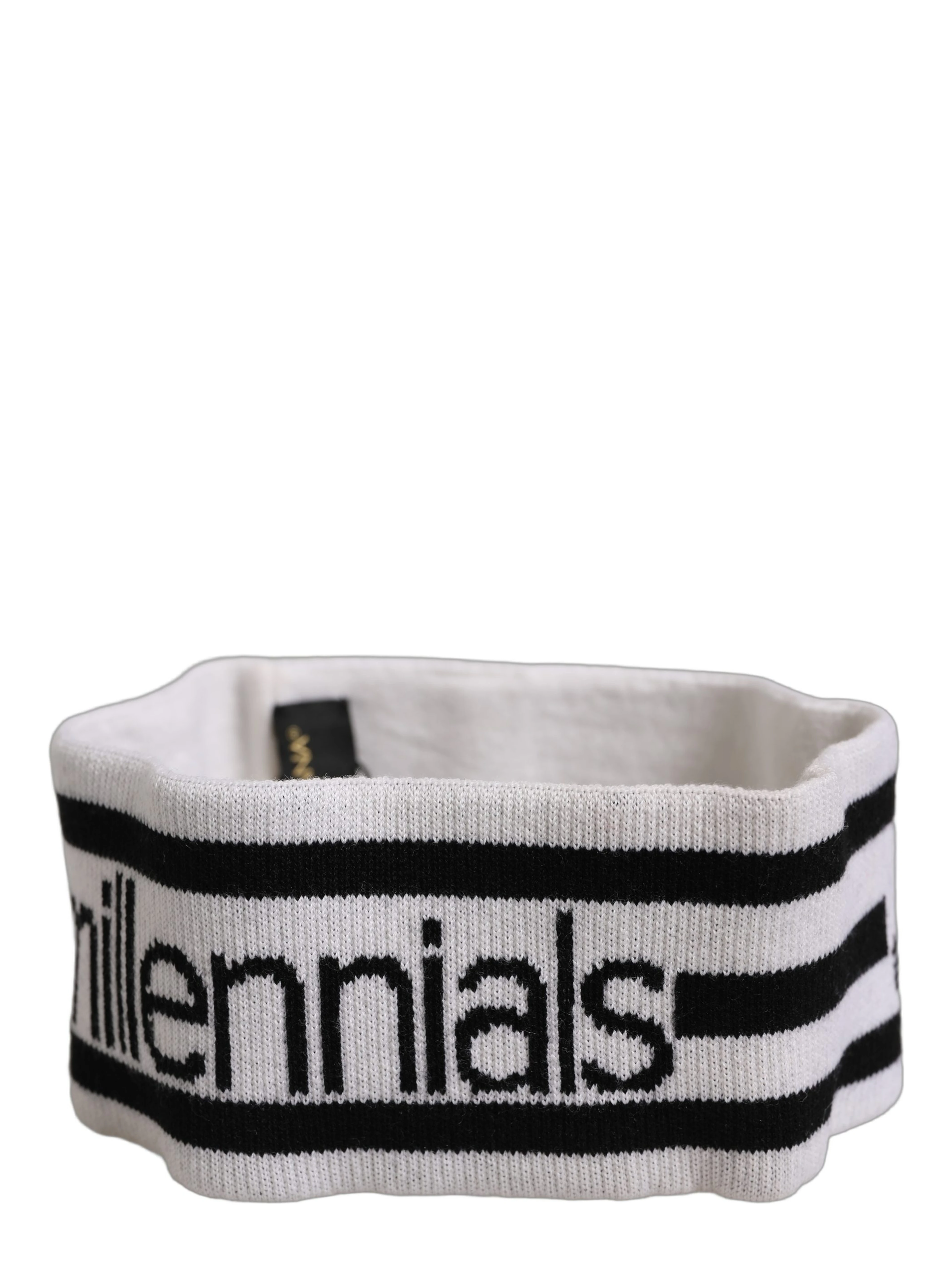 White Wool Knit #DGmillennials Head Band One Size Hat