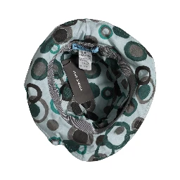 Teal Cotton Big Polka Dot Pattern Bucket Hat