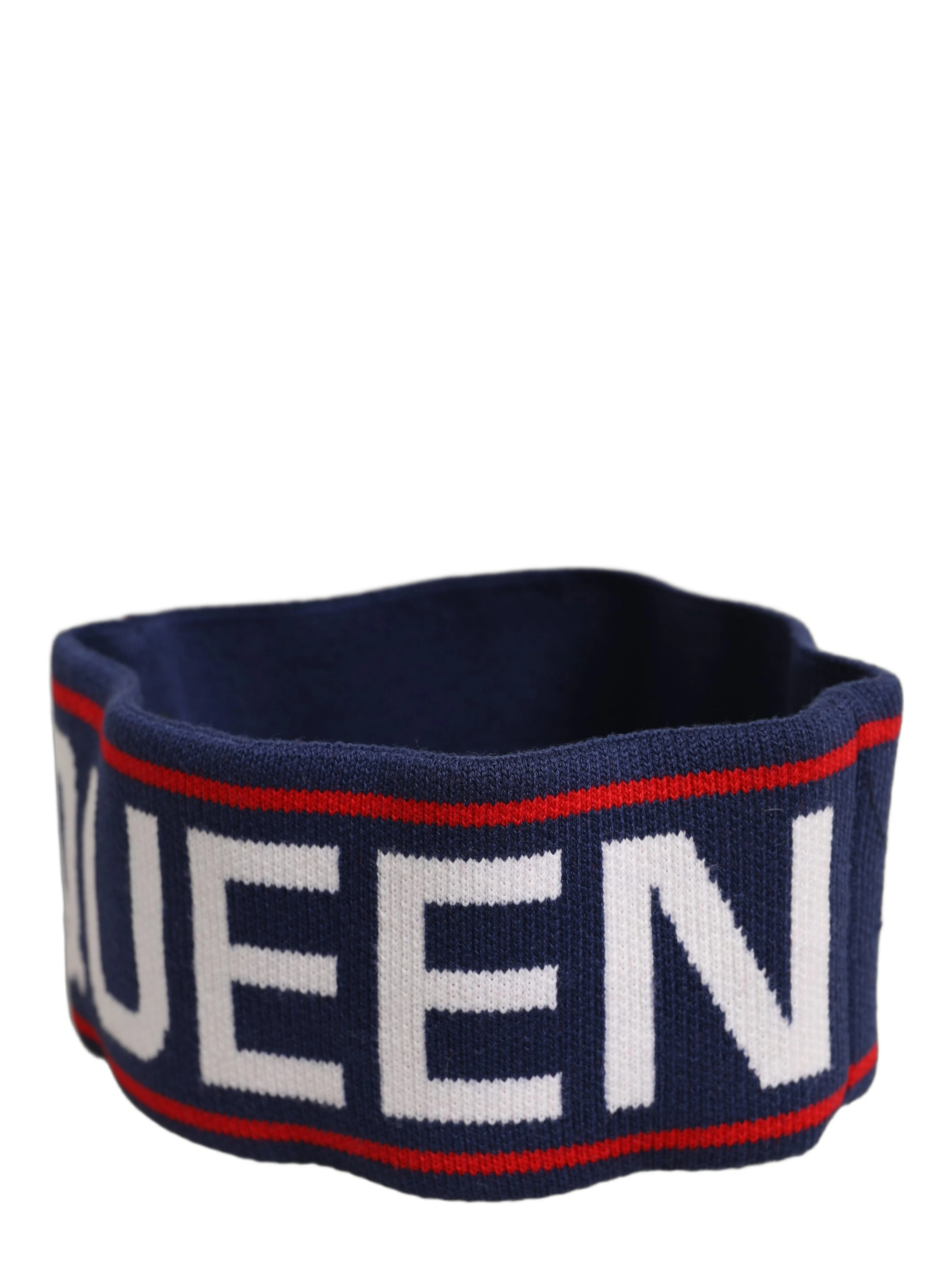 Navy Blue Wool Knitted D&G Queen Head Band One Size Hat
