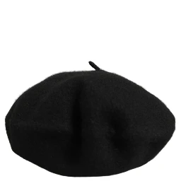 Black Wool French Style Beret Capello Hat
