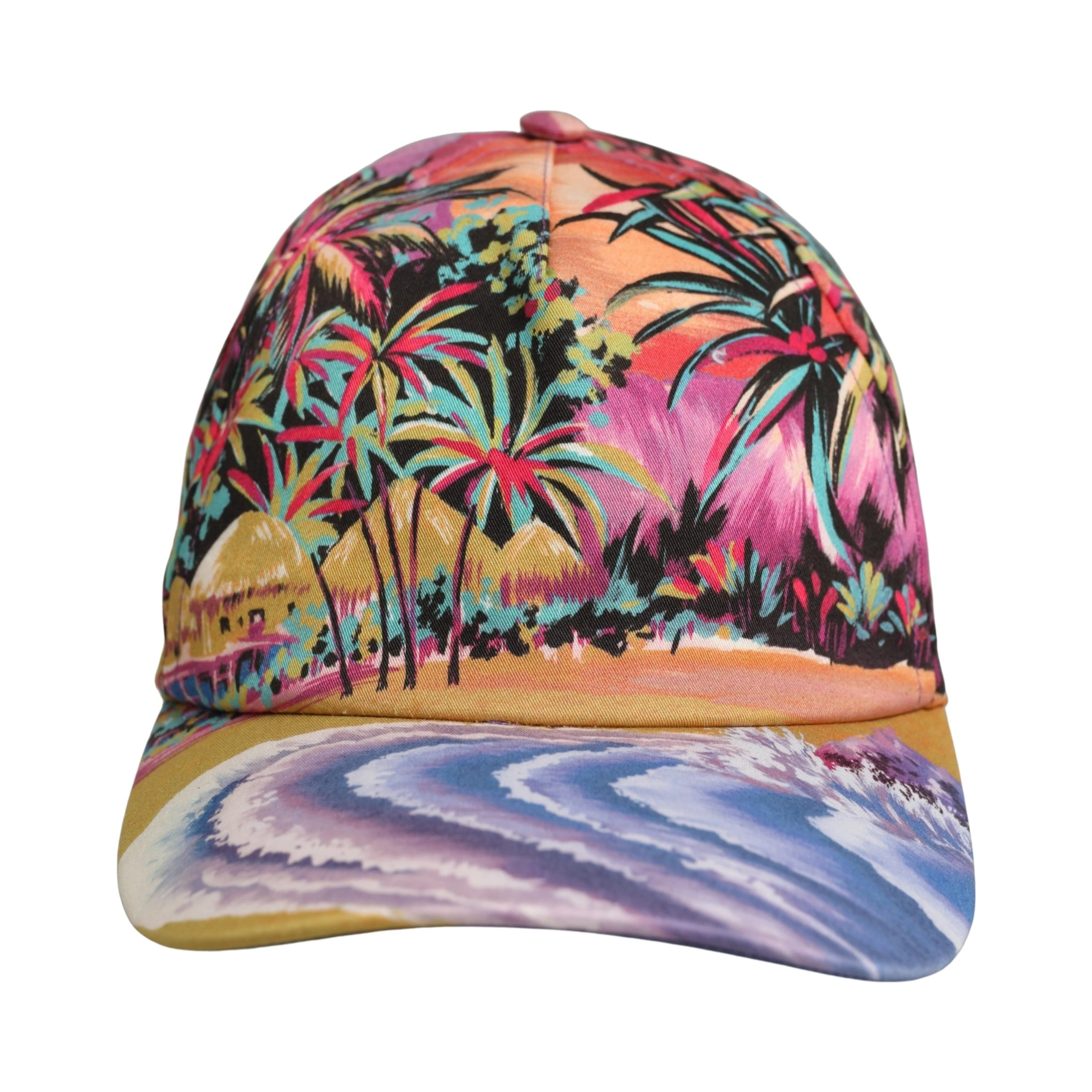 Multicolor Tropical Themed Baseball Capello Hat