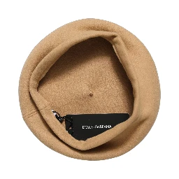 Beige Wool French Style Beret Capello Hat