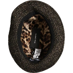 Gray Melange Blended Textured Tweed Capello Hat