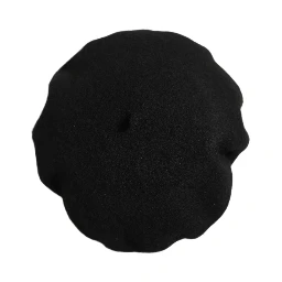 Black Wool French Style Beret Capello Hat