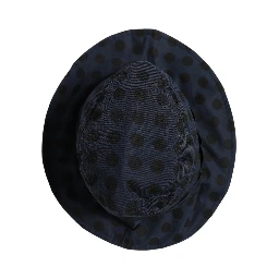 Blue Black Polka Dot Cotton Bucket Capello Hat
