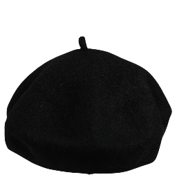 Black Wool French Style Beret Capello Hat