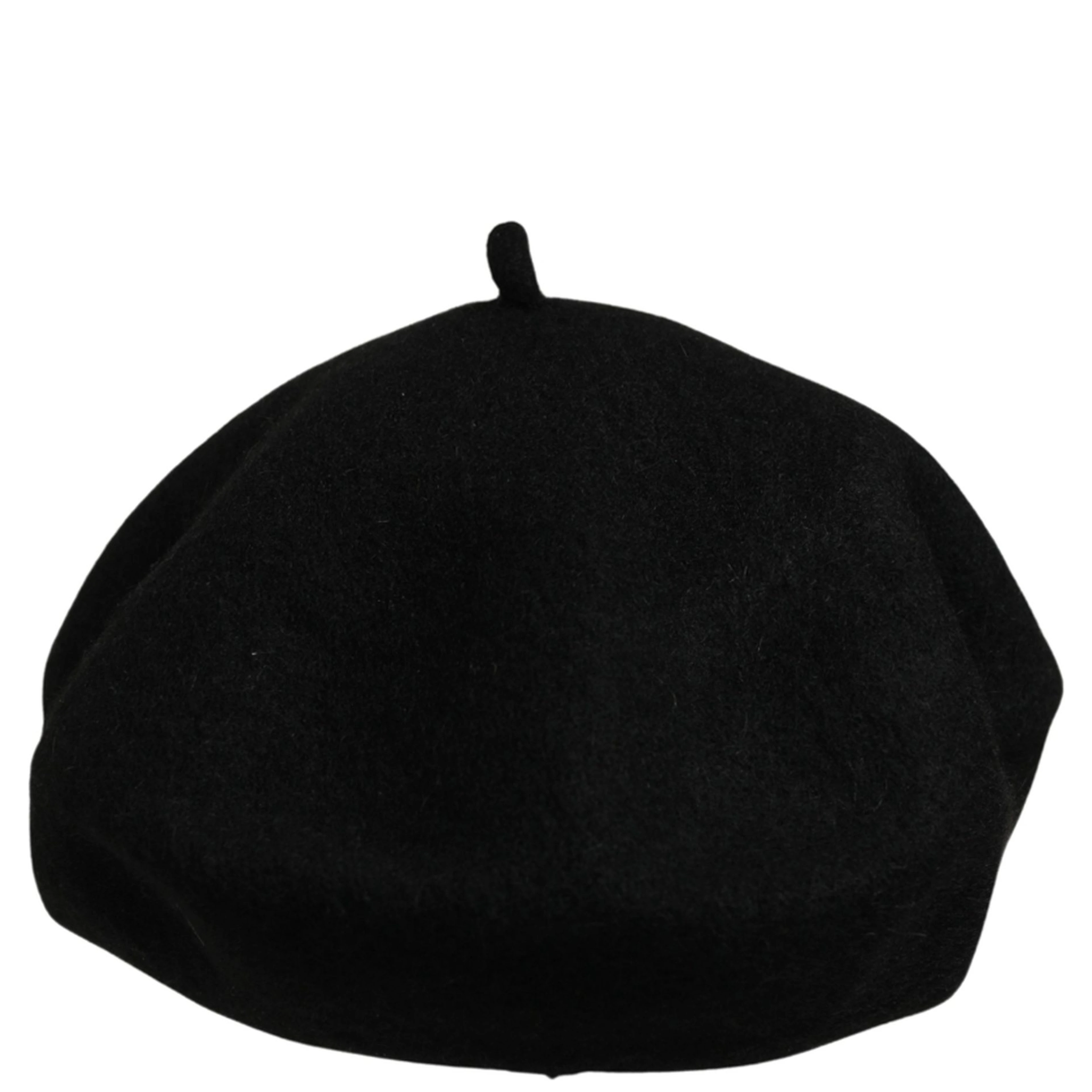 Black Wool French Style Beret Capello Hat