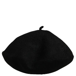 Black Wool French Style Beret Capello Hat