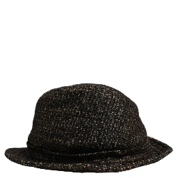 Gray Melange Blended Textured Tweed Capello Hat