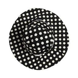 Black White Polka Dot Cotton Bucket Capello Hat
