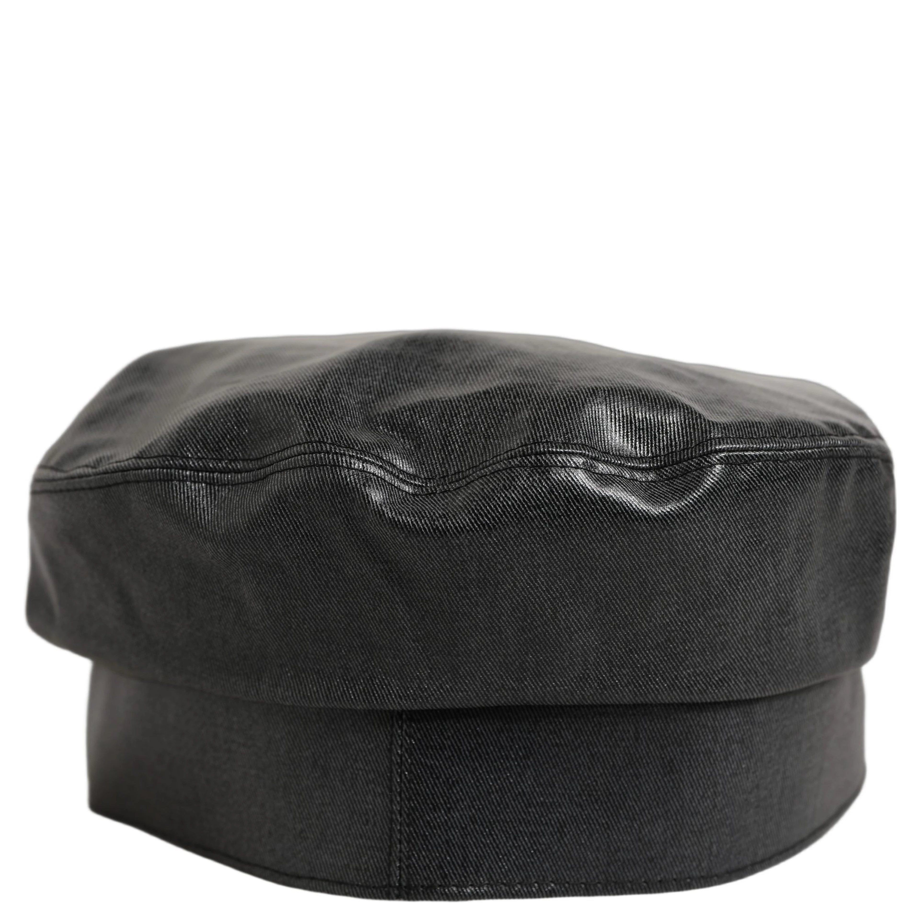 Black Cotton Gold DG Chain Baker Boy Capello Hat