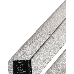 Men Gray 100% Silk Textured Adjustable Tied Necktie Tie