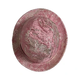 Pink Metallic Jacquard Pattern Bucket Capello Hat