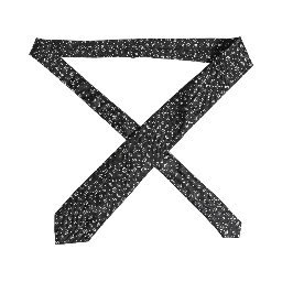 Men Black DG Logo 100% Silk Adjustable Tied Necktie Tie