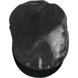 Black Cotton Gold DG Chain Baker Boy Capello Hat