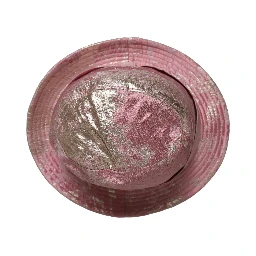 Pink Metallic Jacquard Pattern Bucket Capello Hat