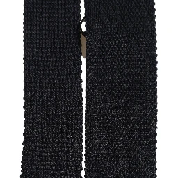 Men Black 100% Silk Adjustable Men Tied Necktie Tie