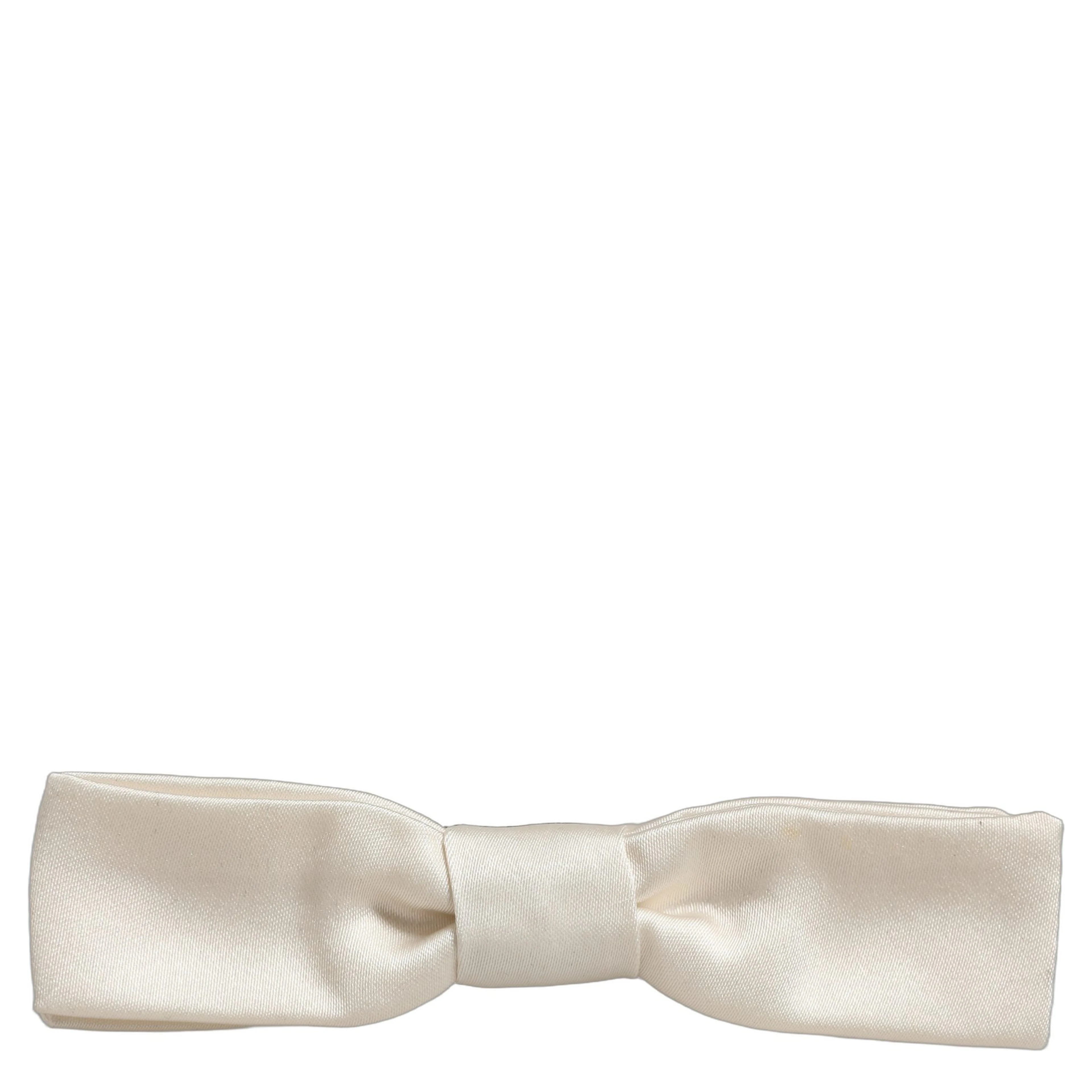 Men White 100% Silk Adjustable Neck Papillon Bow Tie