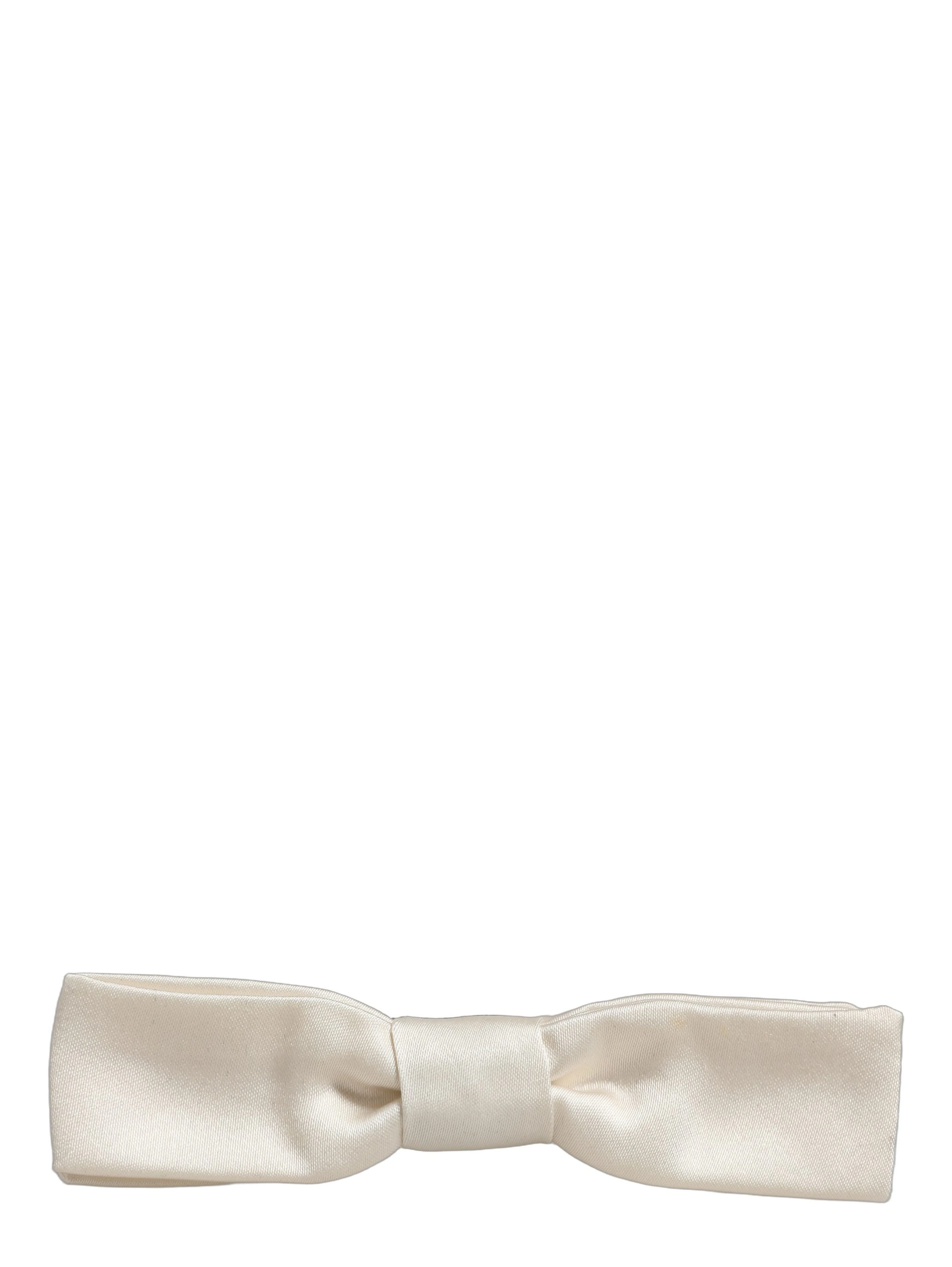 Men White 100% Silk Adjustable Neck Papillon Bow Tie