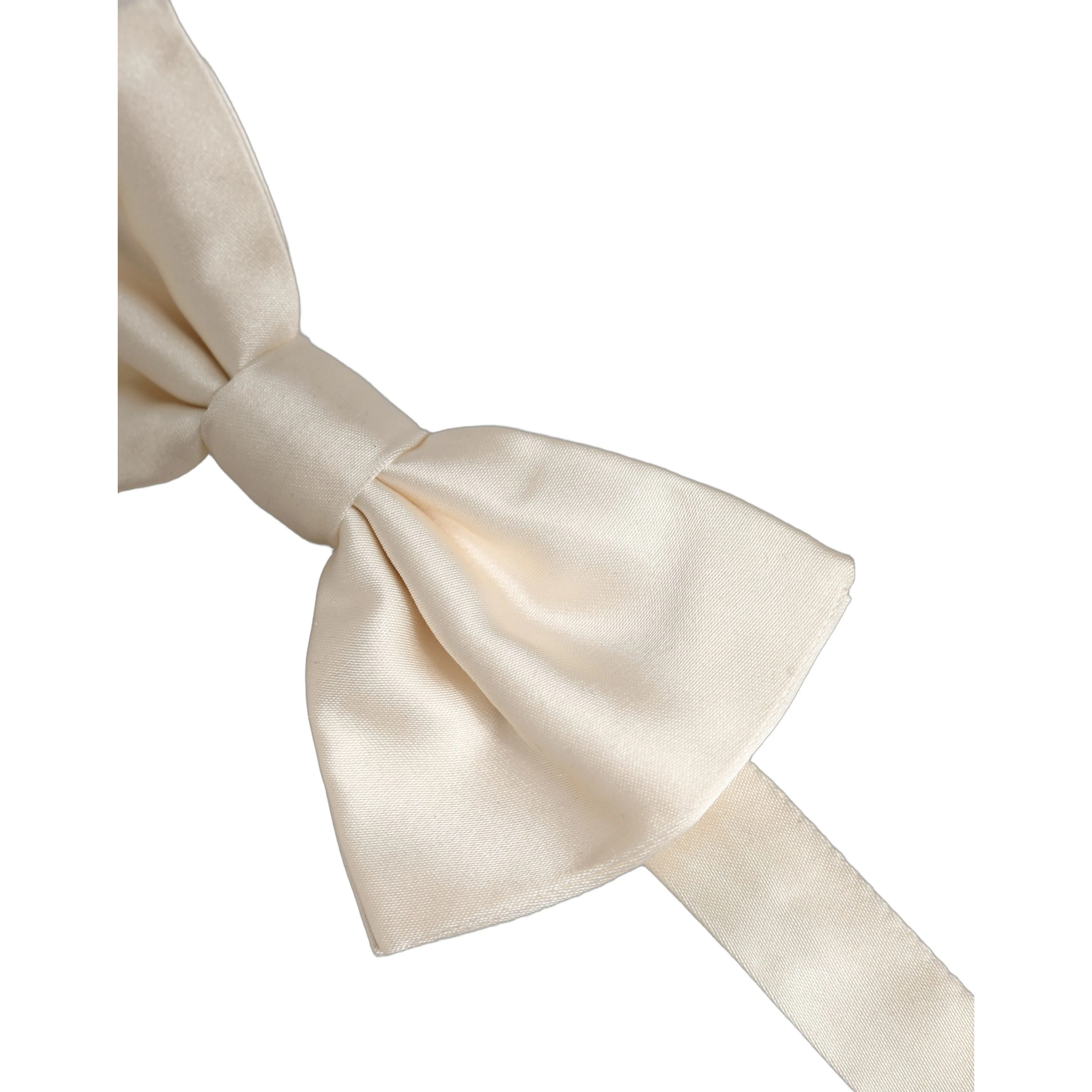 Men White 100% Silk Adjustable Neck Papillon Bow Tie