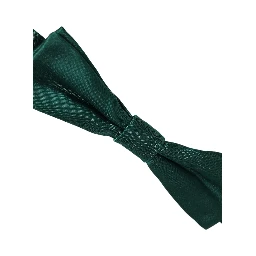 Men Green 100% Silk Adjustable Neck Papillon Bow Tie