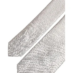 Men Gray 100% Silk Textured Adjustable Tied Necktie Tie