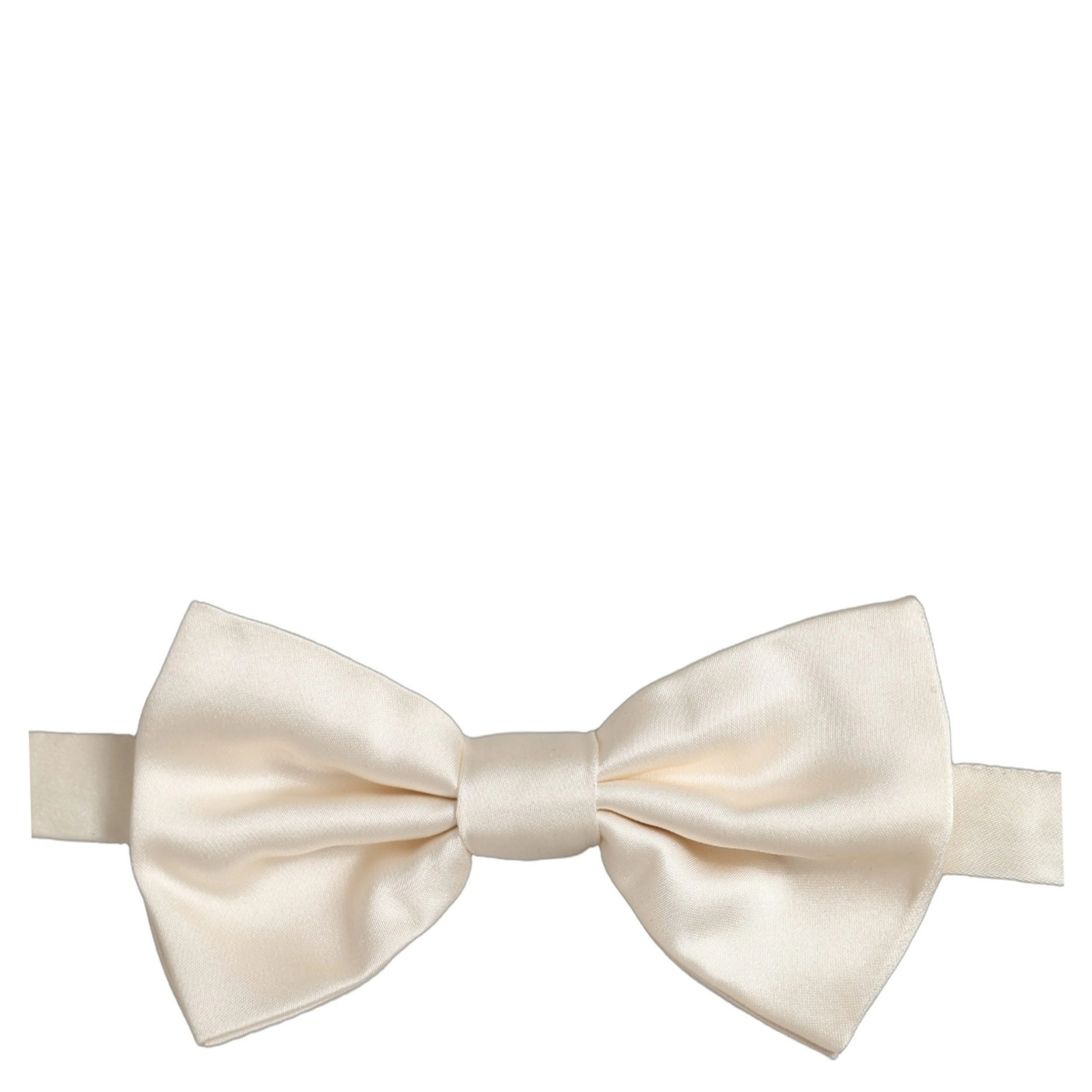 Men White 100% Silk Adjustable Neck Papillon Bow Tie