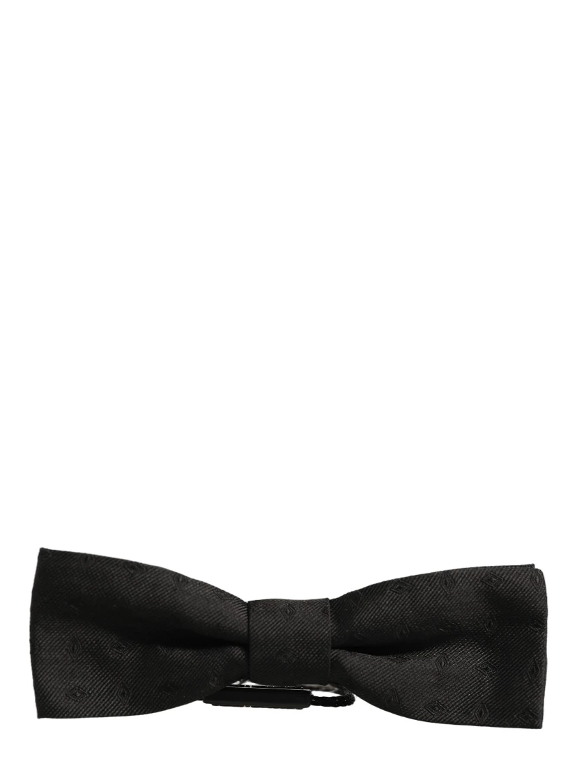 Men Black 100% Silk Adjustable Neck Papillon Bow Tie