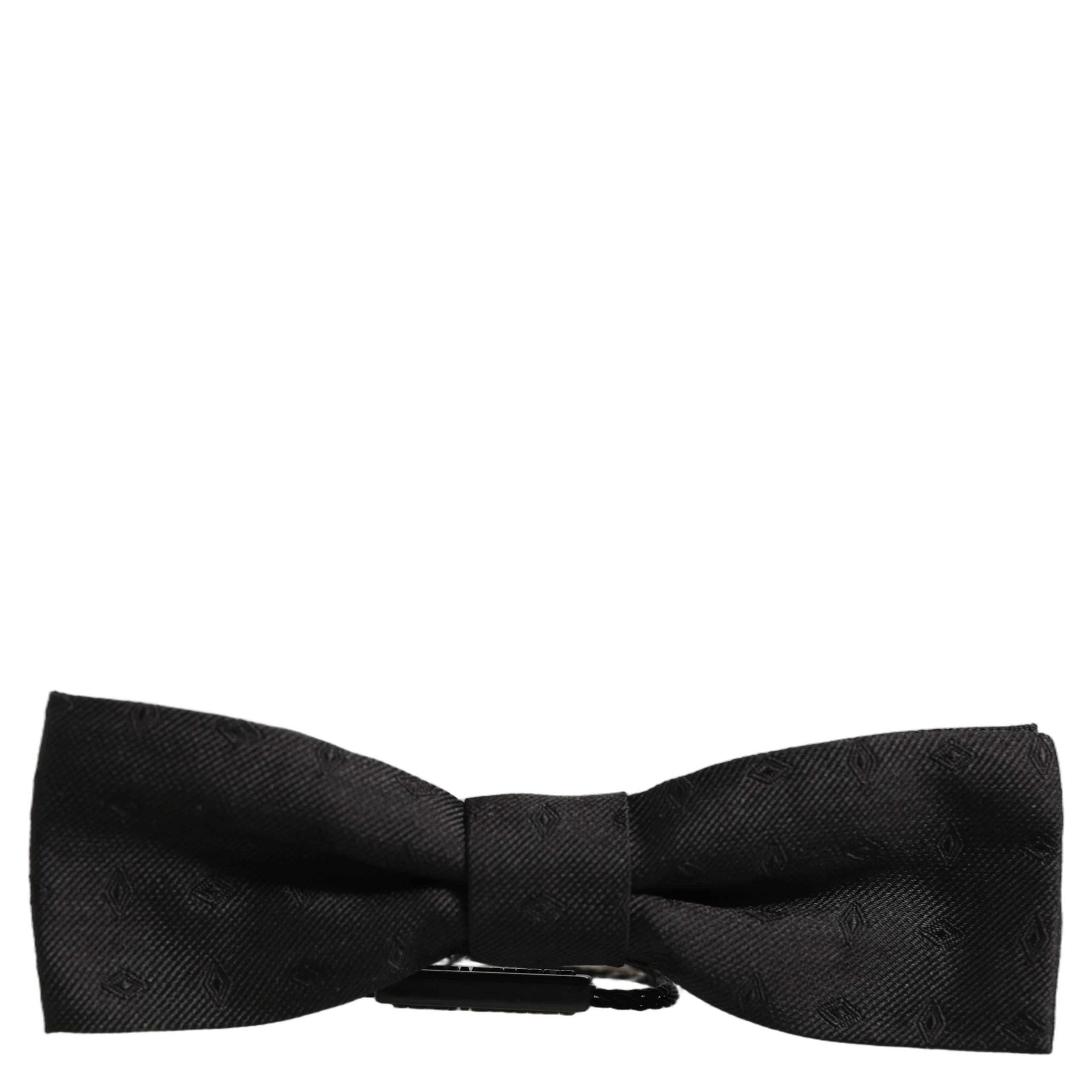 Men Black 100% Silk Adjustable Neck Papillon Bow Tie