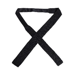 Men Black 100% Silk Adjustable Men Tied Necktie Tie
