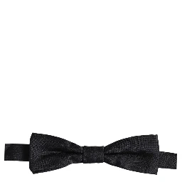 Men Black 100% Silk Adjustable Neck Papillon Bow Tie