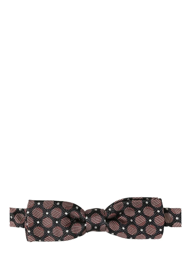 Multicolor Geometric Silk Adjustable Neck Papillon Bow Tie