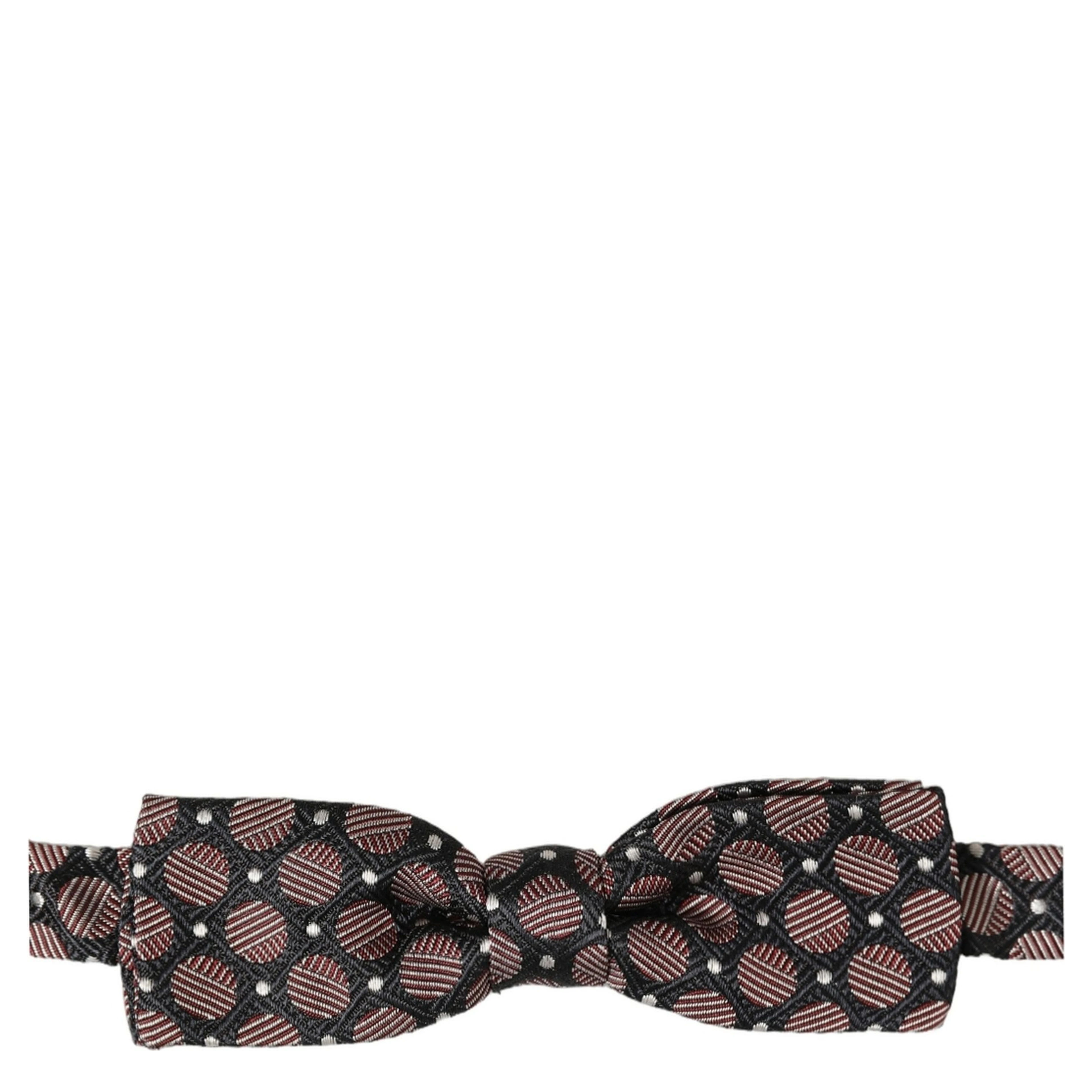 Multicolor Geometric Silk Adjustable Neck Papillon Bow Tie