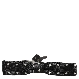 Black White Polka Dot Adjustable Neck Papillon Bow Tie