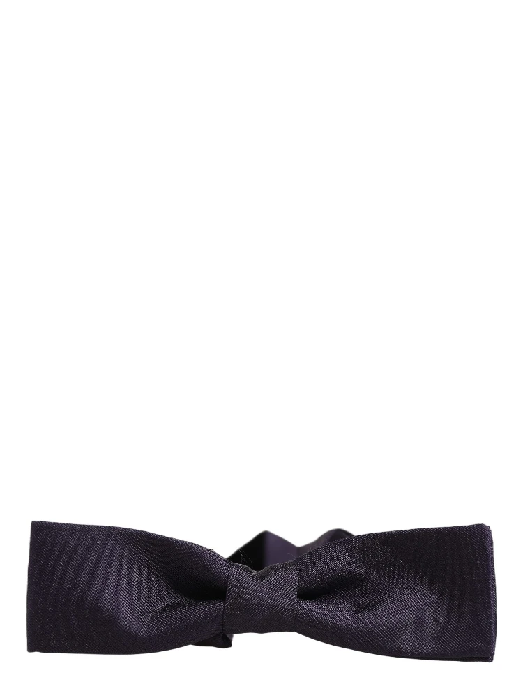Men Violet 100% Silk Adjustable Neck Papillon Bow Tie