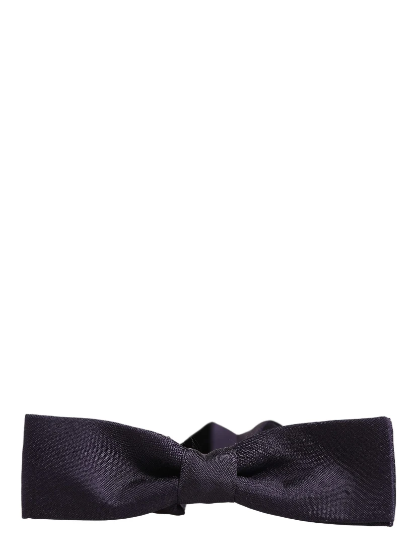 Men Violet 100% Silk Adjustable Neck Papillon Bow Tie