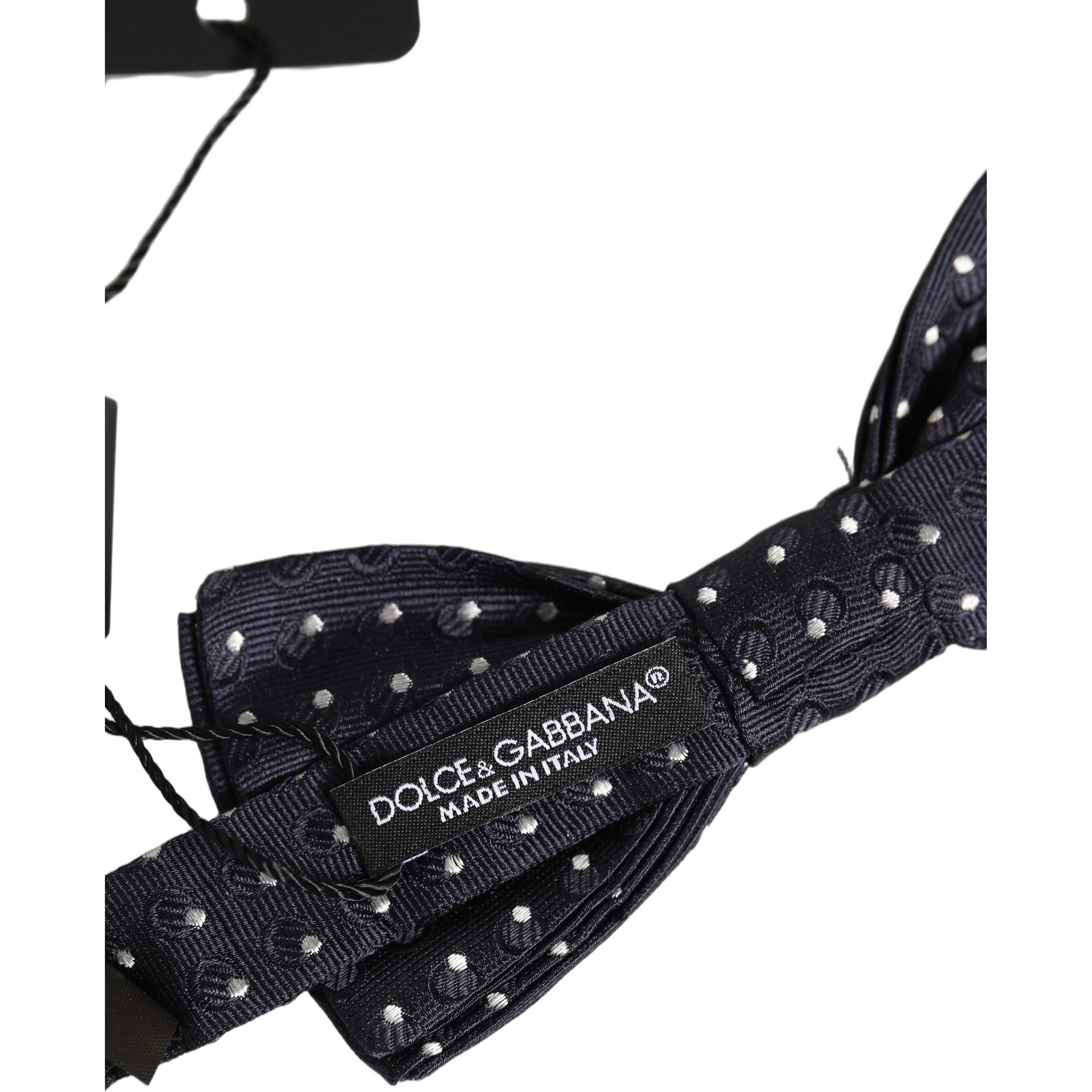 Black White Polka Dot Adjustable Neck Papillon Bow Tie