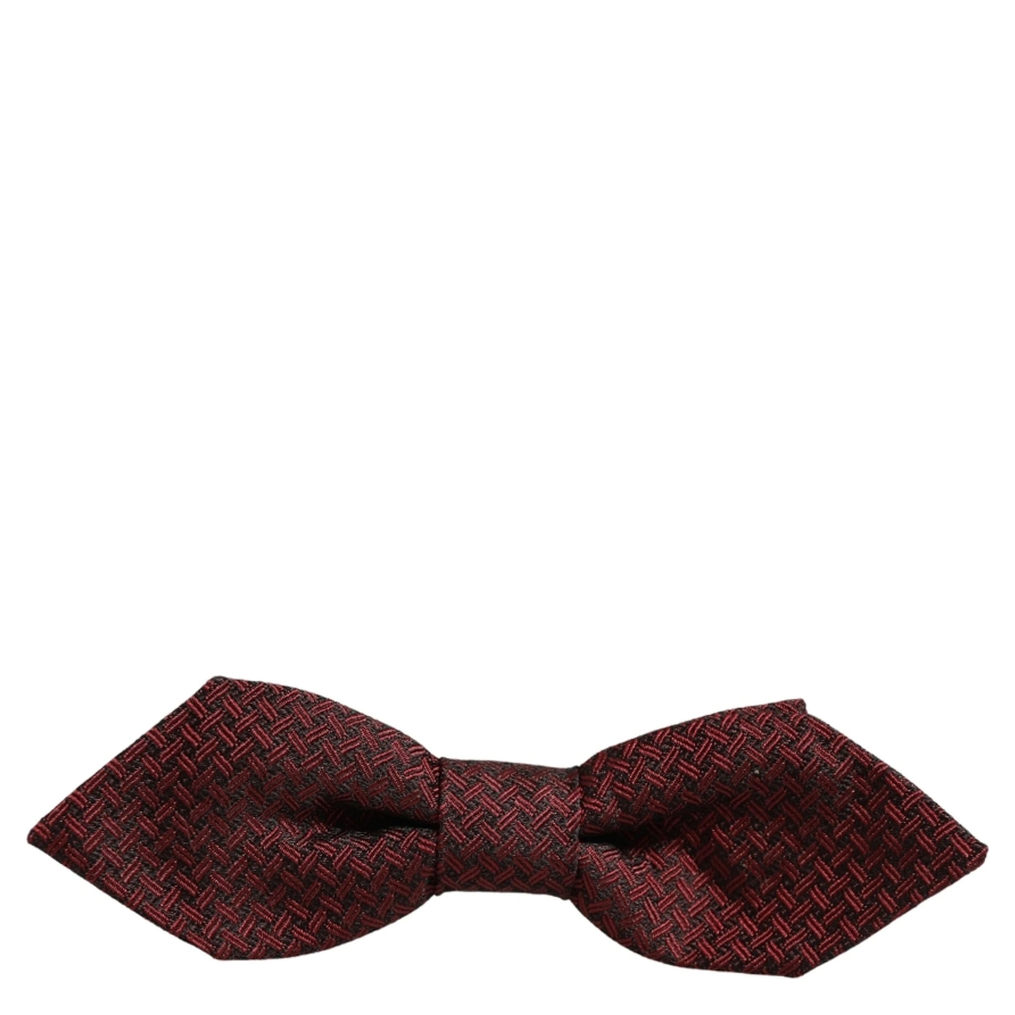 Men Red Silk Fantasy Adjustable Neck Papillon Bow Tie